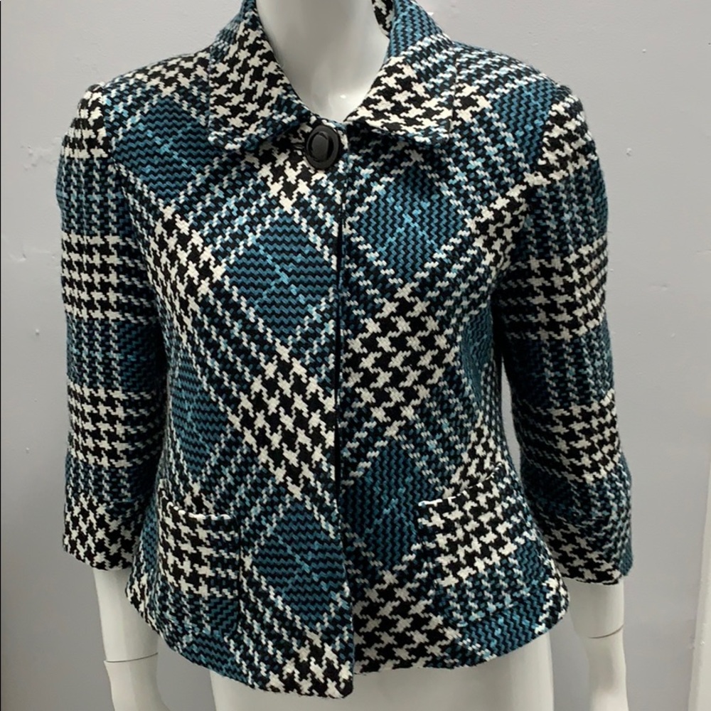 Dressbarn Tweed blue and black jacket